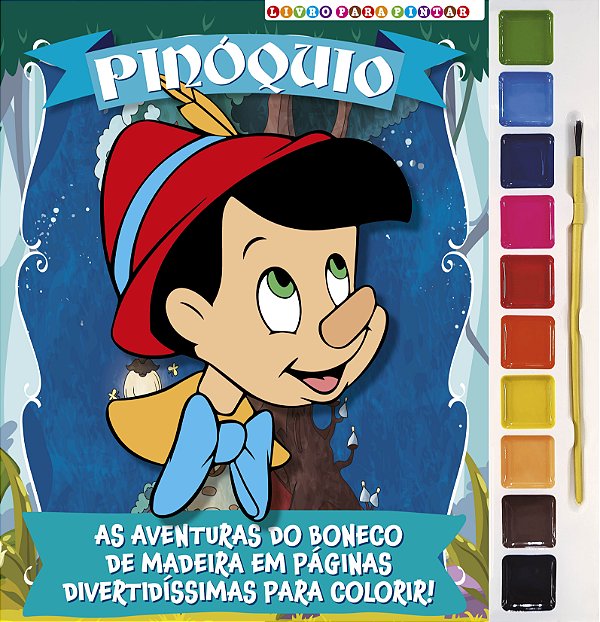 Livro Pinóquio - Livro para Pintar com Aquarela