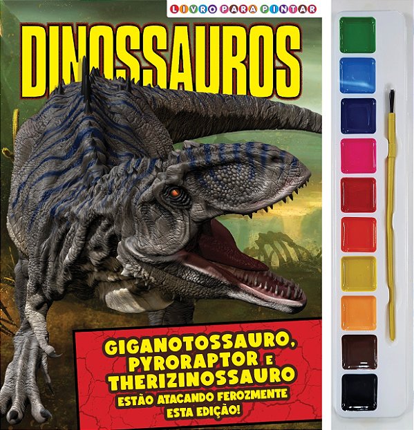Livro Dinossauros - Livro para Pintar com Aquarela