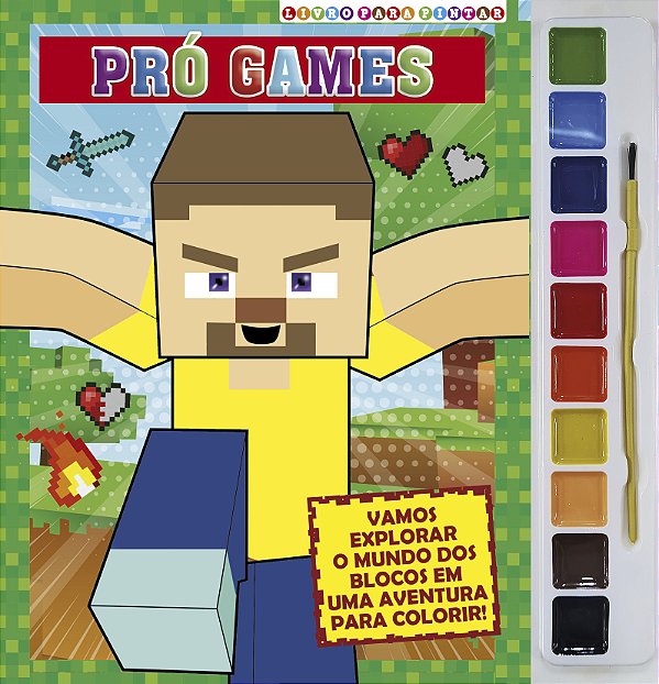 Livro Pró-Games Livro para pintar com aquarela