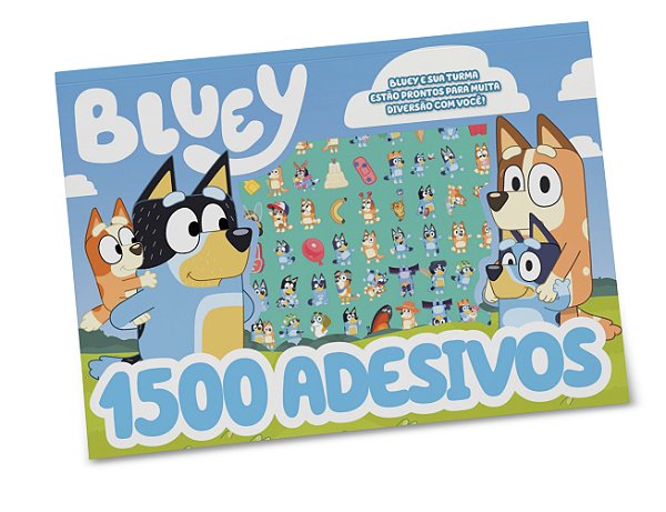 Livro Bluey Prancheta para Colorir com 1500 Adesivos