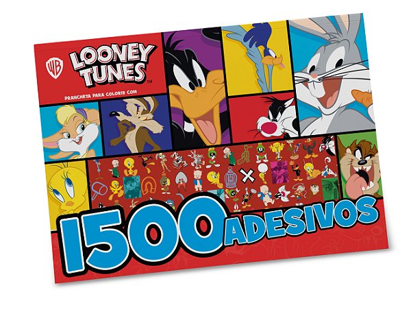 Livro Looney Tunes Prancheta para Colorir com 1500 Adesiv...