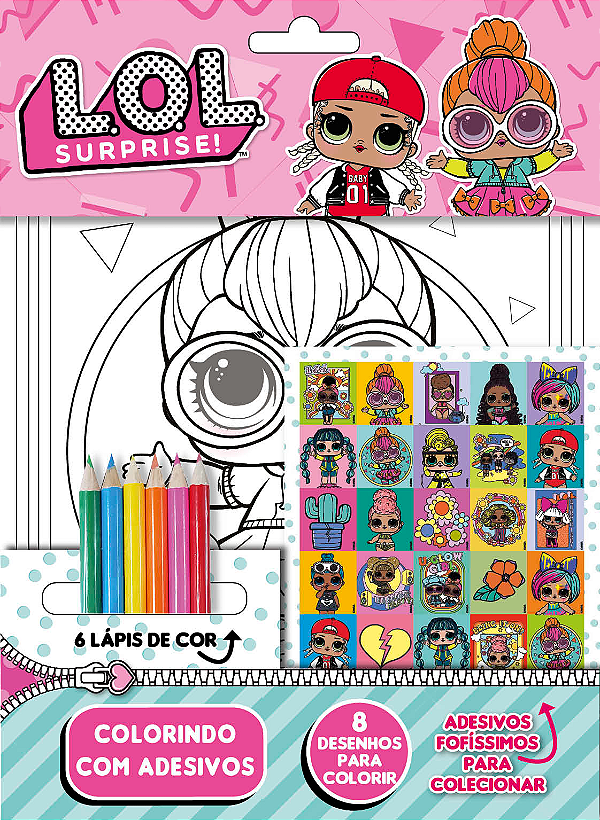 Livro L.O.L. Surprise - Colorindo com Adesivos