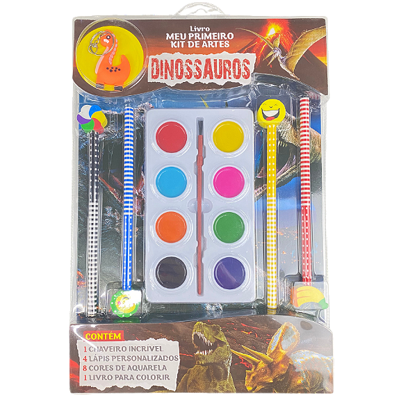 Livro Meu Primeiro Kit de Artes - Dinossauros