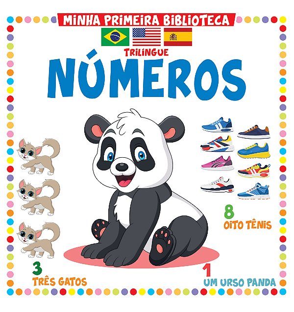 Livro Minha Primeira Biblioteca Trilíngue - Números