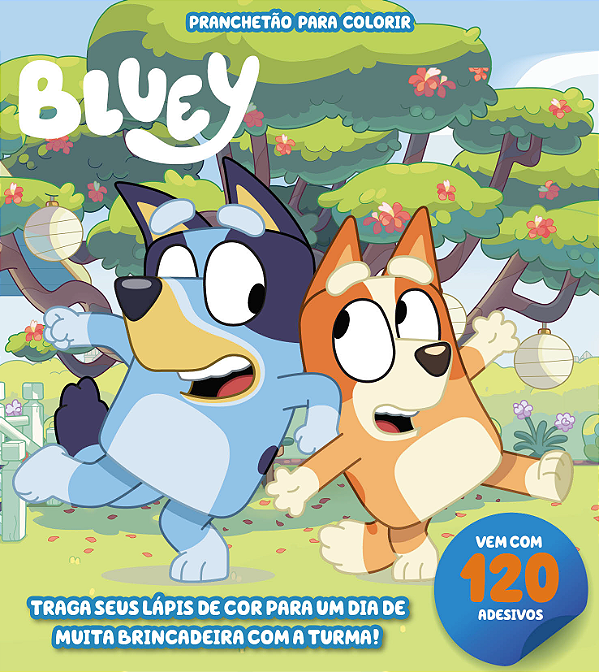 Livro Bluey Pranchetão para Colorir