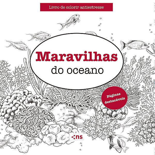 Livro Maravilhas do oceano - Livro de colorir antiestress...