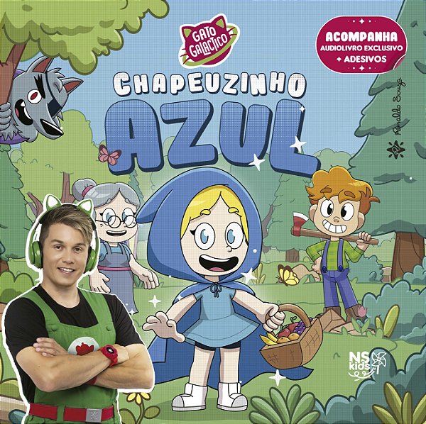 Livro Gato galáctico em chapeuzinho azul - acompanha audi...