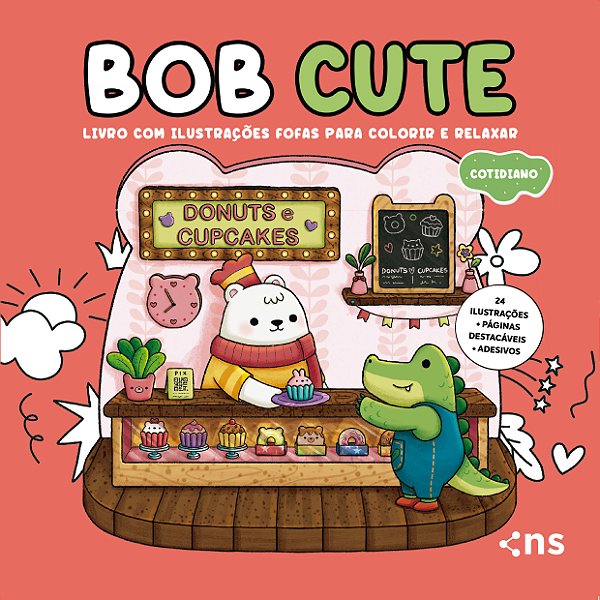Livro Bob Cute - Livro Com 32 Ilustrações Fofas E Origina...