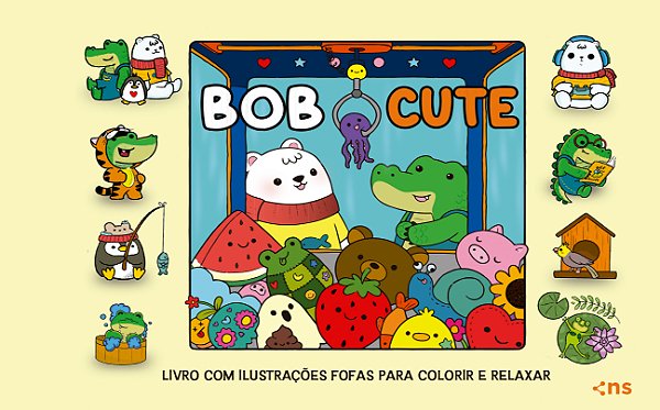 Livro Bob Cute - Livro Com Ilustrações Fofas Para Colorir...