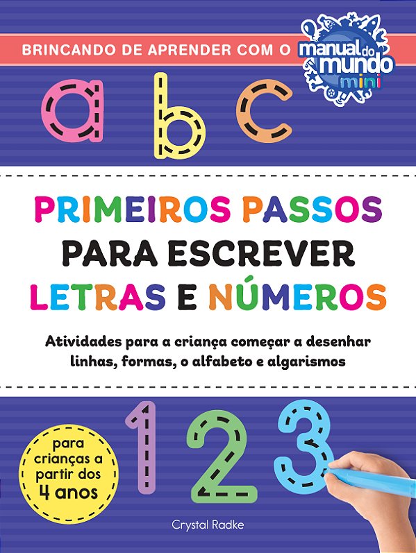 Livro Primeiros passos para escrever letras e números