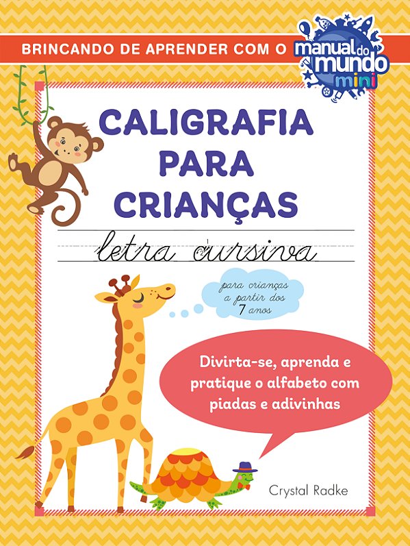 Livro Caligrafia para crianças: letra cursiva