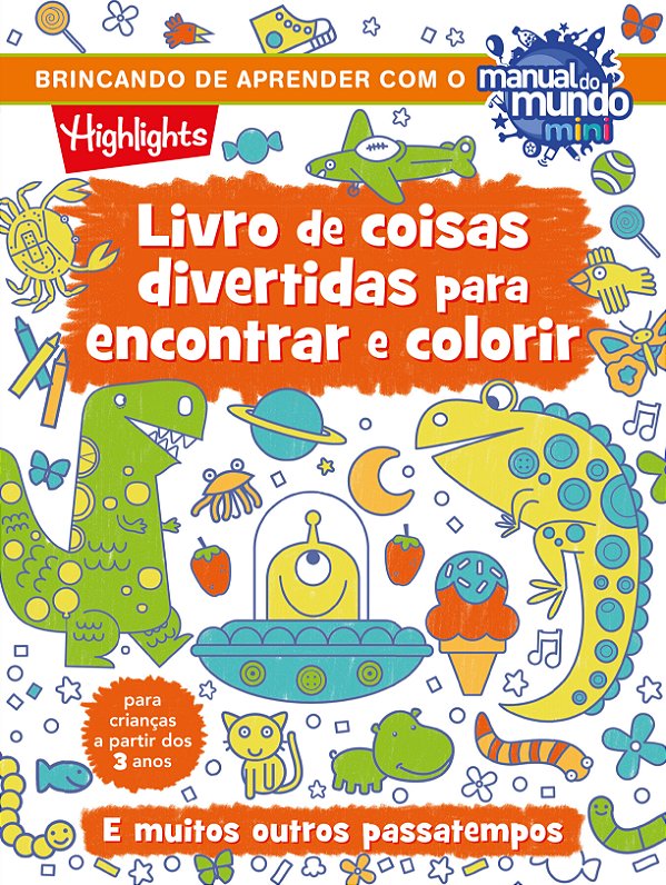Livro Livro de coisas divertidas para encontrar e colorir...