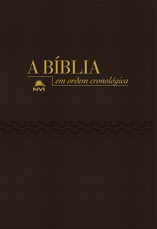Livro Bíblia NVI em ordem cronológica: Capa preta