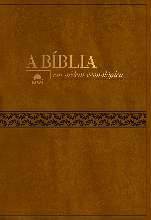 Livro Bíblia NVI em ordem cronológica: Capa marrom