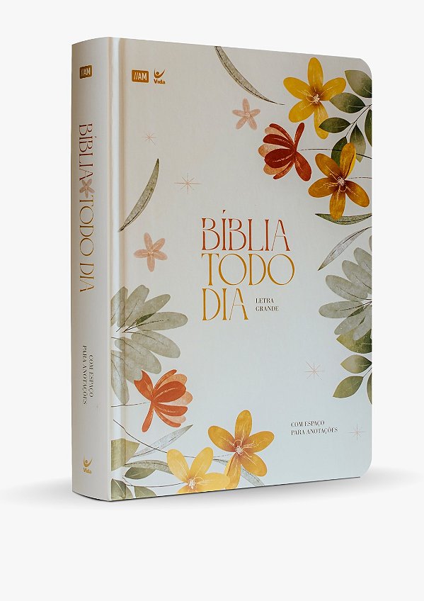 Livro Bíblia Todo Dia Letra Grande: Capa Floral