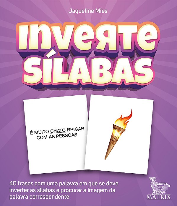 Livro Inverte sílabas: 40 frases com uma palavra em que s...