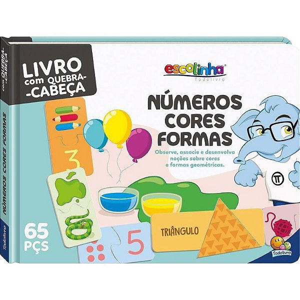 Livro Quebra-Cabeça dos Números, Cores e Formas