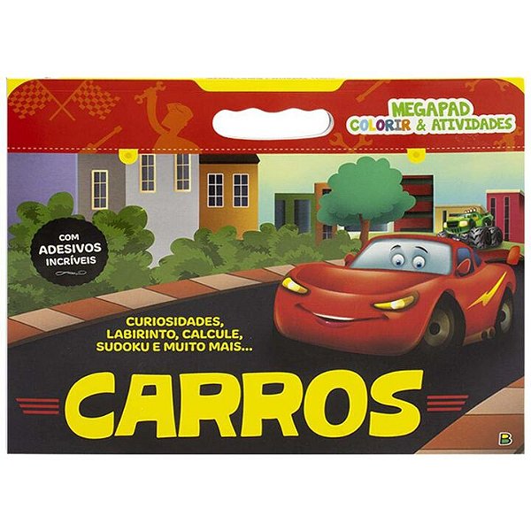 Livro Megapad - Colorir & Atividades: Carros