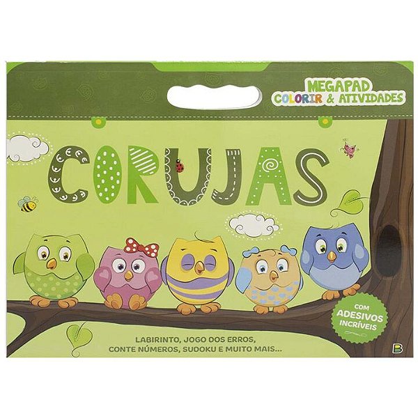 Livro Megapad - Colorir & Atividades: Corujas