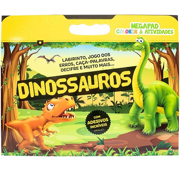 Livro Megapad - Colorir & Atividades: Dinossauros