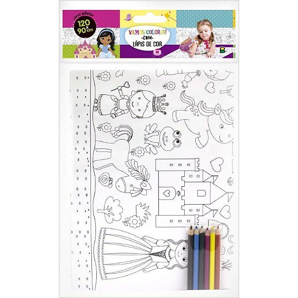 Livro Livro-pôster para Colorir: Princesa