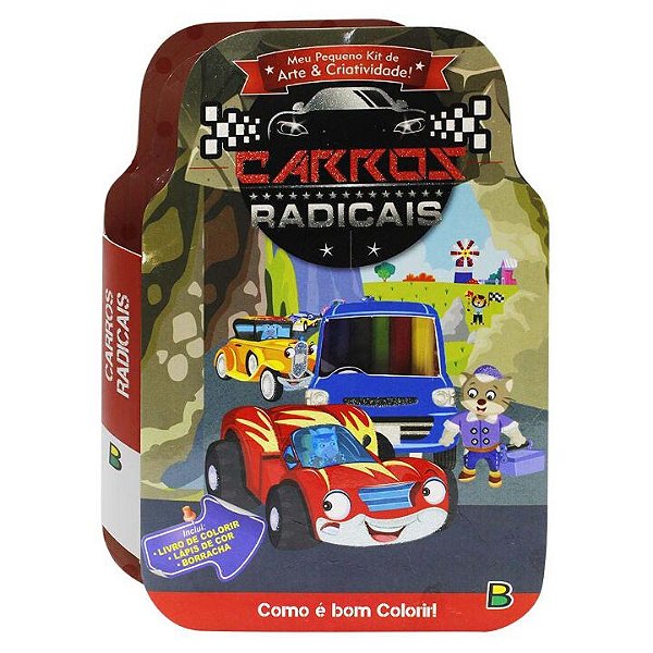 Livro Meu Pequeno Kit de Arte & Criatividade! Carros Radi...