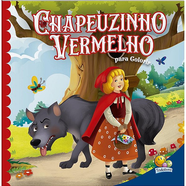 Livro Contos Clássicos para Colorir: Chapeuzinho Vermelho