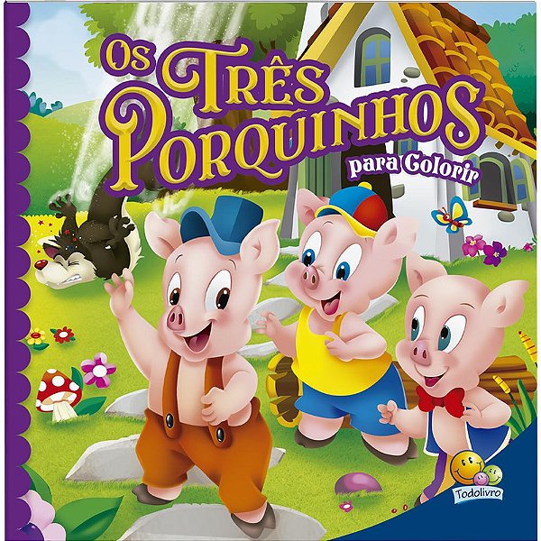 Livro Contos Clássicos para Colorir: Três porquinhos, O