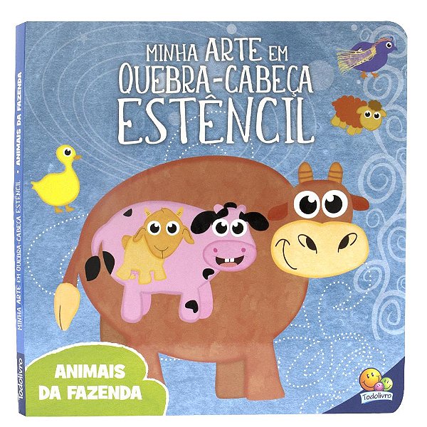 Livro Minha Arte em Quebra-Cabeça Estêncil: Animais da Fa...
