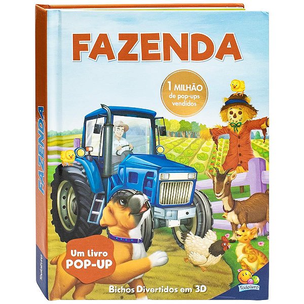 Livro Bichos Divertidos em 3D: Na Fazenda