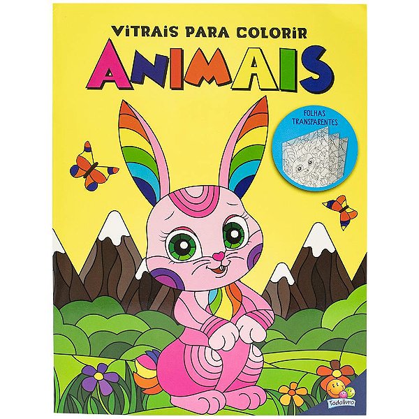 Livro Vitrais para colorir - Animais