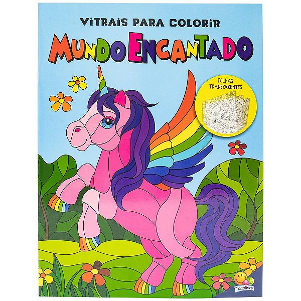 Livro Vitrais para colorir - Mundo encantado