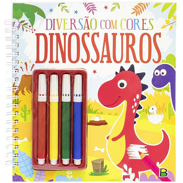 Livro Diversão com Cores: Dinossauros