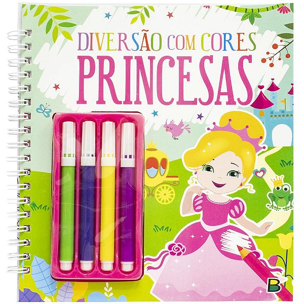 Livro Diversão com Cores: Princesas