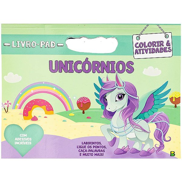Livro Livro-Pad Colorir & Atividades: Unicórnios