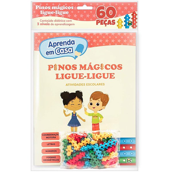 Livro Linha Escolar Pinos Mágicos Ligue-Ligue
