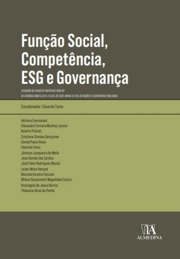 Livro Função social, competência, ESG e governança: estud...