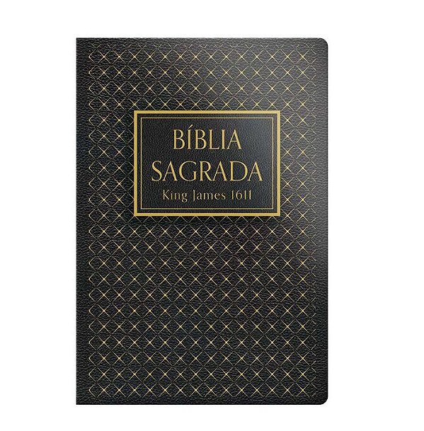 Livro Bíblia King James 1611 - Capa semi luxo preta