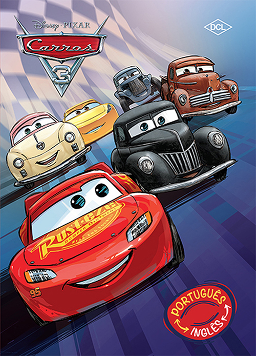 Livro Disney - Bilíngue - Carros 3 - (Capa almofadada)