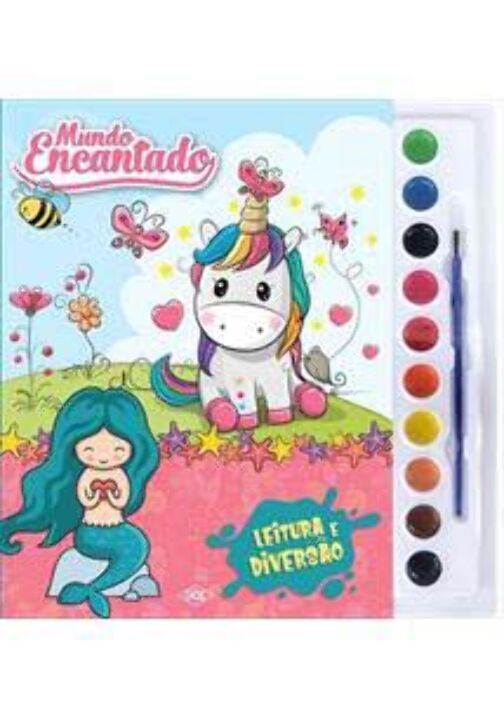 Livro Aquarela - Unicórnio e sereias