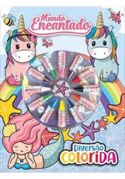 Livro Cores - Unicórnios e sereias