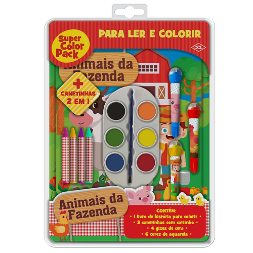 Livro Super color pack - Animais fazenda