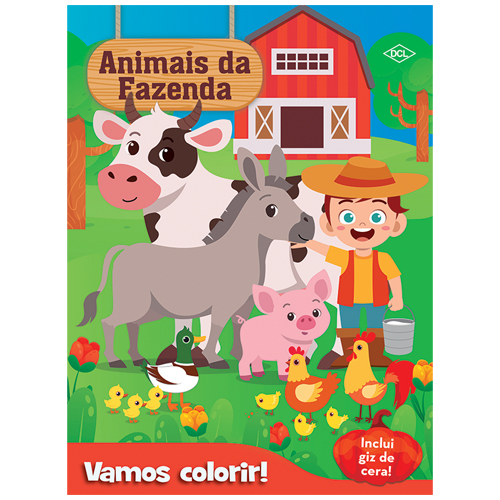 Livro Vamos Colorir - Animais Da Fazenda
