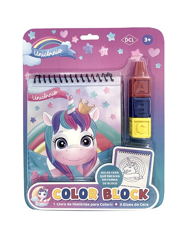 Livro Color Block - Unicórnio