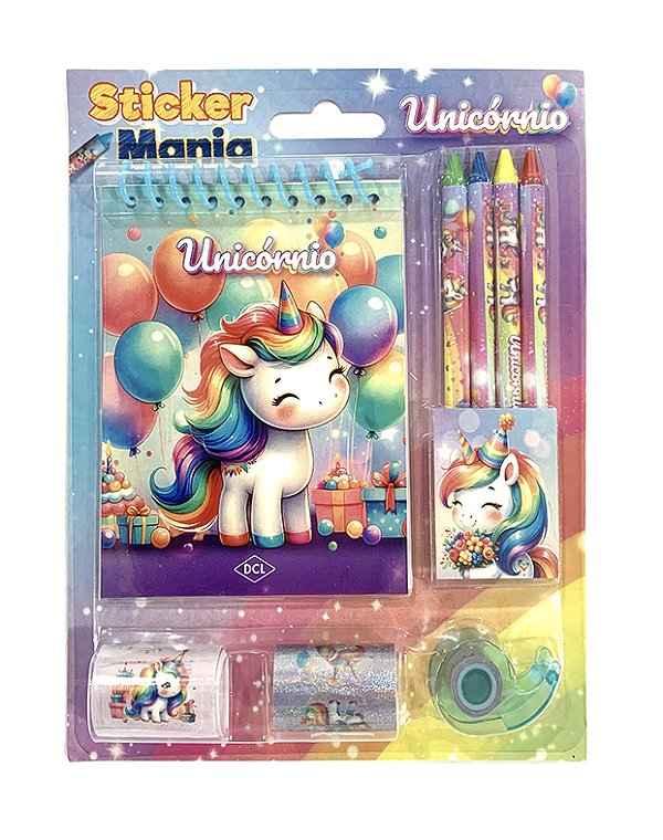 Livro Sticker Mania - Unicornio