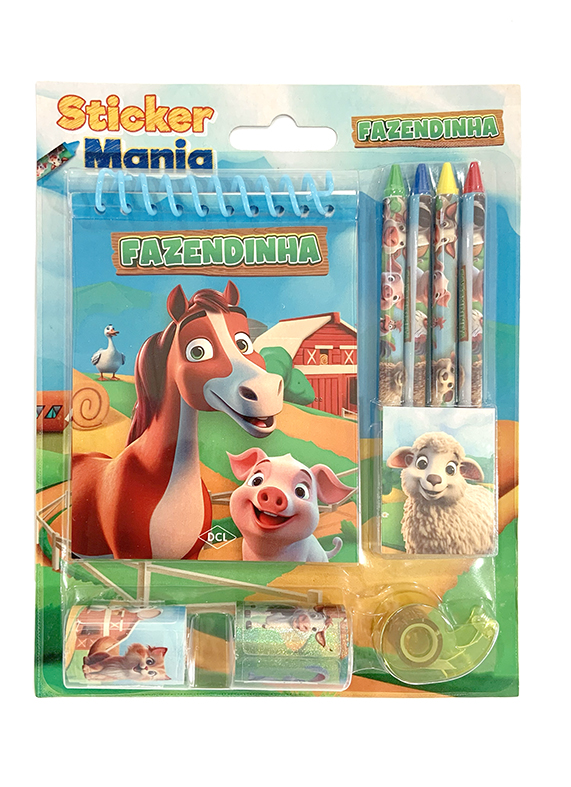 Livro Sticker Mania - Fazendinha