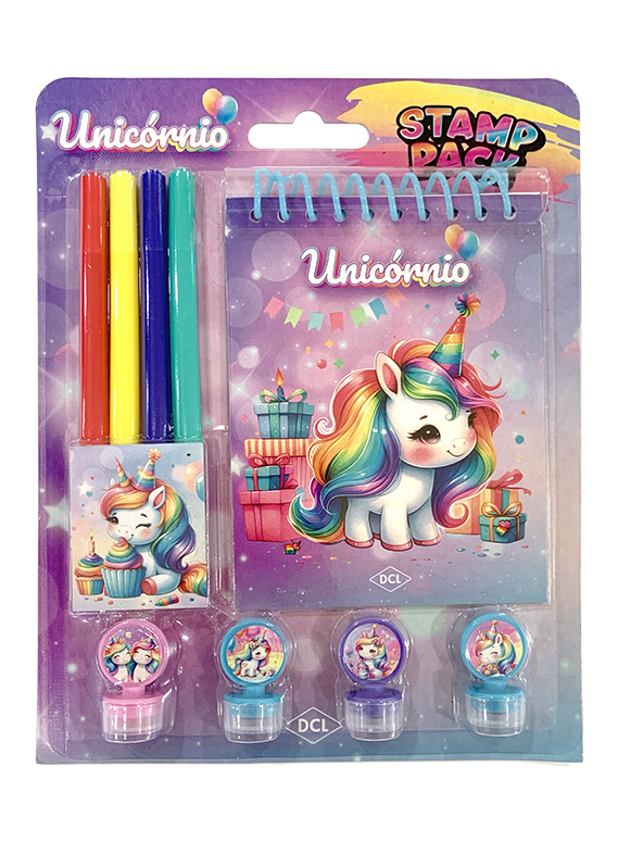 Livro Stamp Pack - Unicórnios