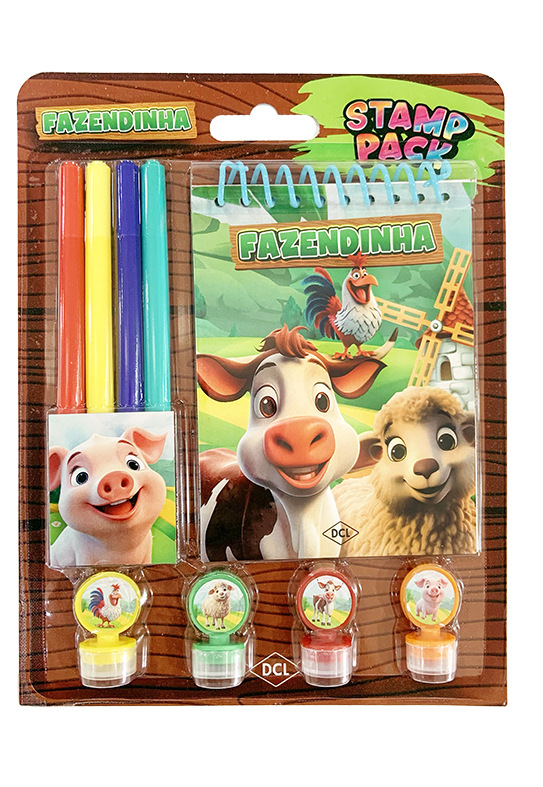 Livro Stamp Pack - Fazendinha