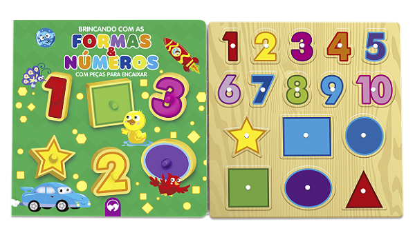 Livro Brincando com formas e números: peças para encaixar