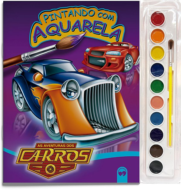 Livro As aventuras dos carros: pintando com aquarela
